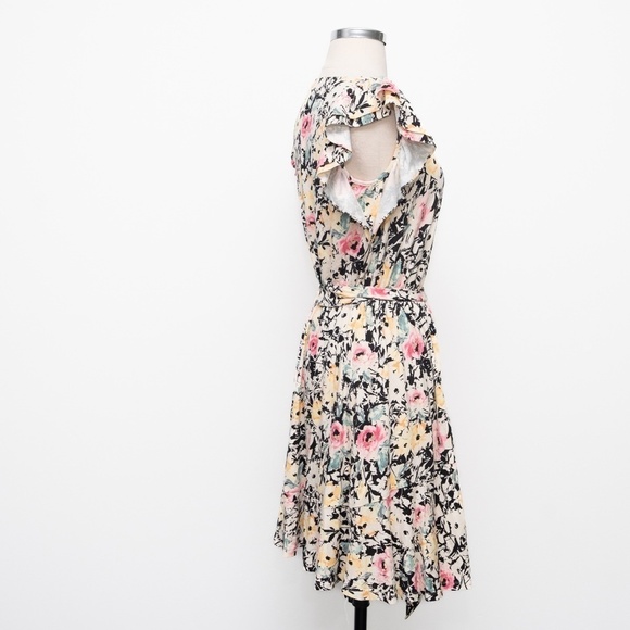 Lauren Ralph Lauren. New! Knit Floral‎ Ruffle Sleeve Dress. - Picture 5 of 12